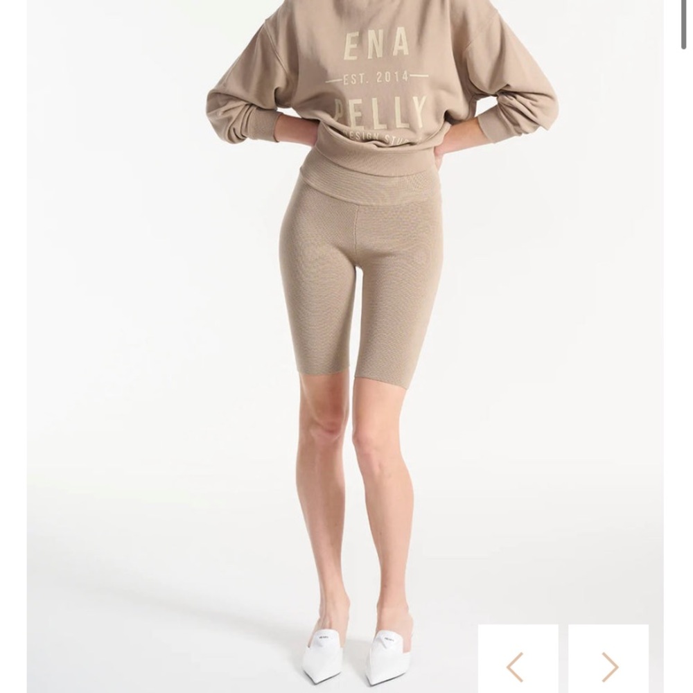 ENA PELLY NWT Daybreak Bike Shorts Taupe